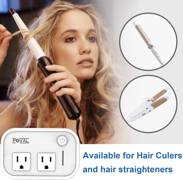 FOVAL Power Step Down 220V to 110V Travel Voltage Converter International Power Adapter for Hair Straightener/Curling Iron with 4-Port USB Charging US/UK/AU/IT/EU Universal Plug Adapter White