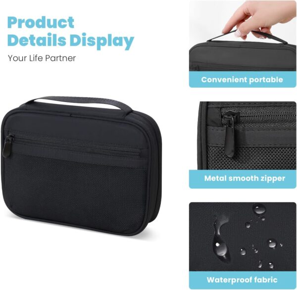 714WUzynpsL._AC_SL1500_.jpg Electronics Organizer Bag, Portable Cable Organizer Case Travel Electronic Accessories Storage Case - Travel storage bag for Cables, Chargers, Phone, SD Cards - Black