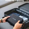 Luxtude Electronic Organizer Travel Case, Double Layer Tech Organizer Travel Case, Hard Charger Organizer, Travel Cable Organizer, Tech Bag, Travel Essentials for Charger/Mouse/Cash/Card, Tech Gifts
