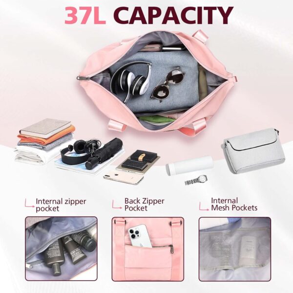 714sT1zbUKL._AC_SL1500_.jpg TOPBAG Travel Duffle Bag, Waterproof Weekender Bag Carry On Tote Bags for Women, Duffel Bag Sport Gym Bag for Men, Hospital Bag for Labor and Delivery, Overnight Bag Luggage Bag with Trolley Sleeve