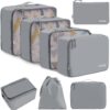 BAGAIL 8 Set Packing Cubes Luggage Packing Organizers for Travel Accessories-Pewter Color