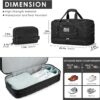 714xGPhohnL._AC_SL1500_.jpg ETRONIK Travel Bag for Men Women, Gym Bag & Tactical Duffle Bags for Travel, Carry on with Toiletry Bag and Shoe Compartment, Weekender Overnight Trip with Wet Pocket for Workout Medical, Black
