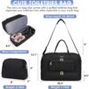 7157xbtq4nL._AC_SL1500_.jpg Large Women Travel Duffle Bag - Carry on Overnight Bag Weekend Travel Duffel Tote Bag Yoga Gym Bag with Wet Pocket Toiletry Weekender Overnight Bag for Travel Business Trips Sport Hospital Black
