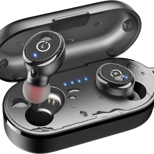 TOZO T10 True Wireless Bluetooth 5.3 Earbuds, 45H Playtime, Wireless Charging Case, IPX8 Waterproof Stereo Headphones in Ear Built in Mic Headset Premium Sound with Deep Bass, 32 Preset EQs via APP