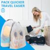 715QCd2ZuAL._AC_SL1500_.jpg Clear Shoe Bags for Travel 5 PCS, 15.7" x 11.8" Travel Shoe Bags for Packing, Waterproof Drawstring Travel Shoe Storage Bag, Travel Essentials for Men and Women