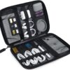 BAGSMART Electronics Travel Organizer Case, Tech Accessories Cord Storage Bag for Phone, Power Bank, SD Card, Cables, Black
