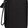 FYY Travel Cable Organizer Pouch Electronic Accessories Carry Case Portable Waterproof Double Layers All-in-One Storage Bag for Cord, Charger, Phone, Earphone Black
