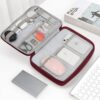 716tnrSLJmL._AC_SL1500_.jpg FYY Electronic Organizer, Travel Cable Organizer Bag Pouch Electronic Accessories Carry Case Portable Waterproof Double Layers All-in-One Storage Bag for Cable, Cord, Charger, Phone, Hard Drive Red