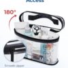 BAGSMART TSA Approved Toiletry Bag, 2 Pack Clear Makeup Cosmetic Bag Organizer, Quart Size Travel Bag for Toiletries, Carry-on Travel Accessories Essentials, Black-2pcs