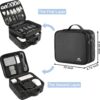 71704GZmNGL._AC_SL1500_.jpg MATEIN Cable Organizer Bag, Waterproof Travel Electronic Storage with Adjustable Divider, Shockproof Portable Double Layer Tech Bag Carrying Case for Cord, Earbuds, Charger, SD Card, DJ Gifts, Black