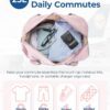 BAGSMART For Spirit Airlines Personal Item Bag, 23L Foldable Weekender Bags for Women Gym Tote Overnight Bag for Travel
