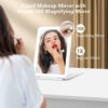 717R8w0tlWL._AC_SL1500_.jpg Rechargeable Makeup Mirror for Travel, Vanity Mirror with 80LEDs, 3 Color Light, 2000mAh Battery, Portable Ultra Slim Lighted Mirror, Travel Essential