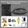 Fireproof Waterproof Document Bag 2000℉ - 3 Pack Fireproof Bags for Cash/Documents with Locking Zipper, Waterproof Money Bag & Passport Holder, Important Document Organizer Pouch (Black)