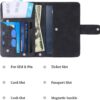 Passport Holder for Travel Leather Wallet Cover Case Must Haves Credit Card Bag Book Holder Protector Cruise Ship Vacation Essentials Accessories with Magnetic Buckle for Women and Men Gifts