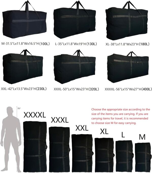 717skhsQ-NL._AC_SL1500_.jpg Extra Large Storage Duffle Bag with Zippers and Handles, Big Foldable Duffle Bag for Travel