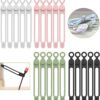 [20Park]UMUST Silicone Cable Ties,Reusable Cable Management Organizer, Multipurpose Elastic Cord Organizer for Bundling and Fastening Cable Cords Wires(black,white,pink,green)