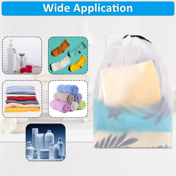 7181SU2qeJL._AC_SL1500_.jpg Clear Shoe Bags for Travel 5 PCS, 15.7" x 11.8" Travel Shoe Bags for Packing, Waterproof Drawstring Travel Shoe Storage Bag, Travel Essentials for Men and Women