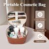719LdHzAYRL._AC_SL1500_.jpg Makeup Bag, Travel Make up Case with Compartments and Handle, Portable Cosmetic Organizer Bags,Toiletry Bag for Women