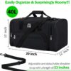 719hOoNfxL._AC_SL1500_.jpg Sports Duffel Bag 20 inch for Travel Gym - Black