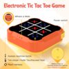 Tic Tac Toe Bolt Game, Handheld Electric Puzzle Game Console, Gift Ideal for Kids and Adults' Birthday, Electronic Board Games for Educational and Memory Growth, Portable Travel Games for Car Ride