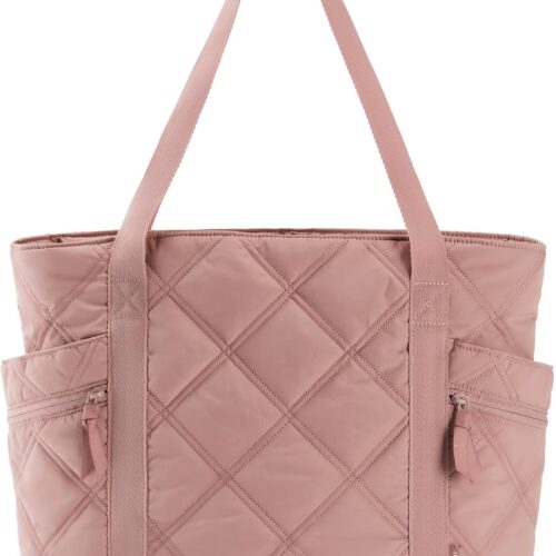 71AqLn7q7L._AC_SL1500_.jpg BAGSMART Tote Bag for Women, Puffer Work Tote with Zipper, Travel Essentials Quilted Nurse Travel Hospital Bag
