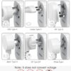 71BQH4Evv2L._AC_SL1500_.jpg TESSAN Universal Travel Adapter, International Power Adapter 5.6A 28W 3 USB C 2 USB A Ports, Travel Worldwide Plug Adaptor, Outlet Wall Charger for Europe UK EU AUS (Type C/G/A/I)