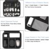 71BbUVlzsqL._AC_SL1366_.jpg MATEIN Cable Organizer Bag, Waterproof Travel Electronic Storage with Adjustable Divider, Shockproof Portable Double Layer Tech Bag Carrying Case for Cord, Earbuds, Charger, SD Card, DJ Gifts, Black