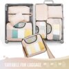 71BgNOqL-L._AC_SL1500_.jpg Veken 8 Set Packing Cubes, Travel Gifts for Women Mom, Carry on Suitcase Organizer Bags with Hanging Toiletry Bag and Large Laundry Bag, Travel Essentials Luggage Accessories for Cruise Ship