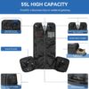 71BsjLsbQL._AC_SL1500_.jpg Garment Duffle Bags for Travel, Bukere Convertible Carry on Garment Duffel Bag for Men Women, Shoe Compartment, 2 in 1 Hanging Dress Suitcase Suit Travel Bags, Midnight Grey