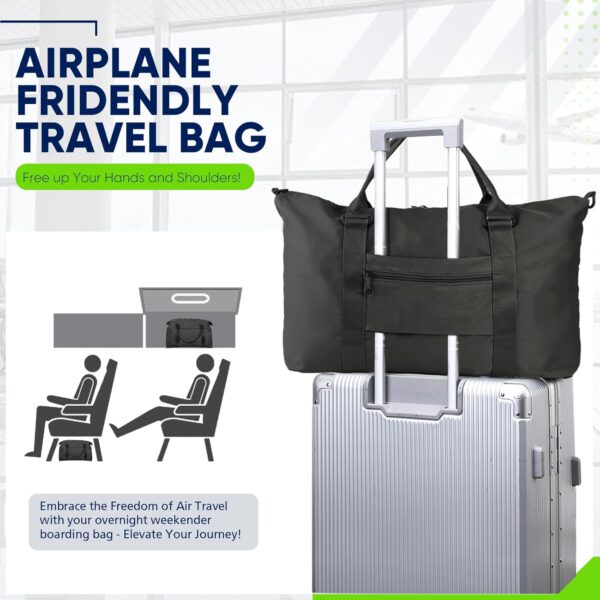 71ByTvi6U7L._AC_SL1500_.jpg Travel Duffle Bag, Weekender Travel Bag Men Small Gym Bag for Women, Hospital Bag for Labor and Delivery, Overnight Bag Luggage Bag with Trolley Sleeve, Airplane Travel Essentials for Flying(Black)
