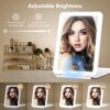 71CgH-9us6L._AC_SL1500_.jpg Rechargeable Makeup Mirror for Travel, Vanity Mirror with 80LEDs, 3 Color Light, 2000mAh Battery, Portable Ultra Slim Lighted Mirror, Travel Essential