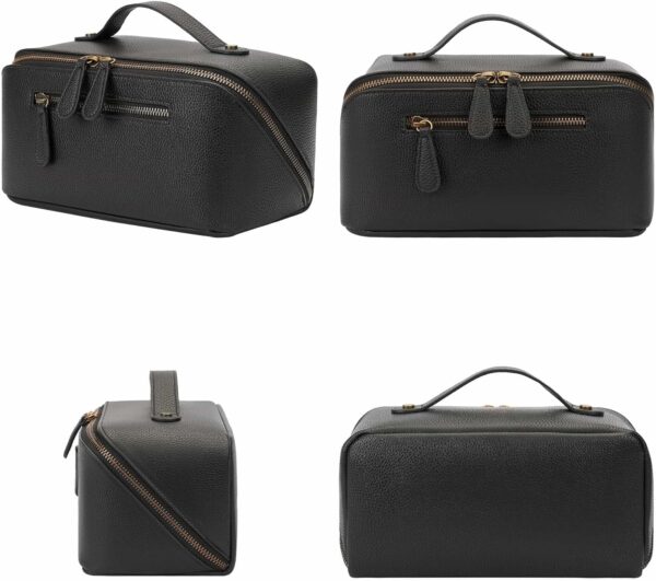71DqDtk83L._AC_SL1500_.jpg Electronic Organizer Travel Case, Portable Waterproof PU Leather Tech Pouch, Accessories Storage Bag, Compact Travel Cord Organizer for Cable, Charger, Phone, Earbuds (3L Black)
