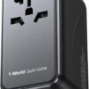 71E3ccARBkL._AC_SL1500_.jpg MOMAX Universal Travel Adapter, 100W Fast GaN International Power Adapter, 2PD USB-C+2QC USB-A Travel Adapter, US, UK, EU, AU Travel Adapter Worldwide for Laptops, Tablets, Phones, Vision Pro