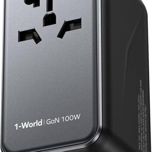 71E3ccARBkL._AC_SL1500_.jpg MOMAX Universal Travel Adapter, 100W Fast GaN International Power Adapter, 2PD USB-C+2QC USB-A Travel Adapter, US, UK, EU, AU Travel Adapter Worldwide for Laptops, Tablets, Phones, Vision Pro