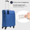 Passport Holder for Travel RFID and Airtag Slot for Women/Men, Faux Leather Passport Holder & Travel Wallet with Security Luggage Tag (Navy Blue)