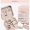 71EhHFme1YL._AC_SL1500_.jpg Vlando Travel Jewelry Case - Mothers Day Gifts for Mom Grandma Wife - Small Jewelry Travel Organizer Box Travel Essentials Christmas Gift for Women Girl - Pink