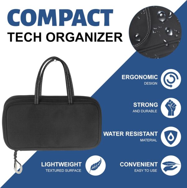 Electronic Organizer, Travel Cable Organizer Case - Compact Pouch for Cords and Accessories Storage - Ideal for Electronics, Travel, and Daily Use