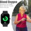 71EmdpfahL._AC_SL1500_.jpg Smart Watch for Men Women Compatible with iPhone Samsung Android Phone 1.83 inch Full Touch Screen IP68 Waterproof Bluetooh Fitness Tracker Heart Rate/Sleep Monitor, Black