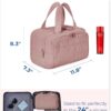 71EyEgqYujL._AC_SL1500_.jpg BAGSMART Travel Toiletry Bag, Lightweight Large Wide-open Travel Bag for Women, Puffy Cosmetic Makeup Bag Organizer with Handle for Accessories,Essentials, Toiletries, Dark Pink
