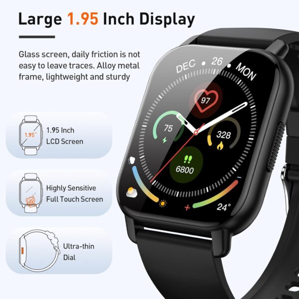 71F3lkAIdZL._AC_SL1500_.jpg Smart Watch, 1.95" Smartwatch for Men Women(Answer/Make Call), 2025 New Fitness Watch with 110+ Sports Modes, Fitness Activity Tracker with Heart Rate/Pedometer/Sleep/IP68 Waterproof for Android iOS