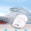 71GMdFfx8tL._AC_SL1500_.jpg One Beat Flat Plug Power Strip, 5ft Flat Extension Cord, 3 Outlets 4 USB Ports (2 USB C) 22.5W/4.5A Desktop Charging Station Cruise Ship Power Strip No Surge Protection, Dorm Room Travel Essentials