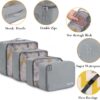 BAGAIL 8 Set Packing Cubes Luggage Packing Organizers for Travel Accessories-Pewter Color