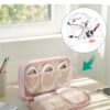BAGSMART Electronics Organizer Travel Case, Cord Storage for Chargers Cables Phones, Compact Tech Accessories Pouch, Pink