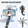 71ItBuBxOmL._AC_SL1500_.jpg Selfie Stick Tripod, All in One Extendable & Portable iPhone Tripod Selfie Stick with Wireless Remote Compatible with iPhone 16 15 14 13 12 11 pro Xs Max 8 7, Galaxy Note10/S20/S10/OnePlus 9/9 PRO etc