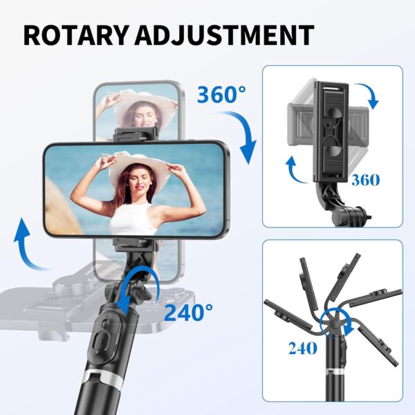 71ItBuBxOmL._AC_SL1500_.jpg Selfie Stick Tripod, All in One Extendable & Portable iPhone Tripod Selfie Stick with Wireless Remote Compatible with iPhone 16 15 14 13 12 11 pro Xs Max 8 7, Galaxy Note10/S20/S10/OnePlus 9/9 PRO etc