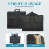 71IyJPc8YtL._AC_SL1500_.jpg 43" Travel Garment Bag with Accessories Zipper Pocket, Heavy Duty Suit Bag for Suits, Tuxedos, Dresses, Coats, Black, 1 pack