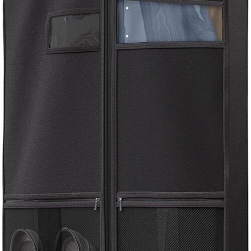 71J69w4oTBL._AC_SL1500_.jpg 43″ Travel Garment Bag with Accessories Zipper Pocket, Heavy Duty Suit Bag for Suits, Tuxedos, Dresses, Coats, Black, 1 pack