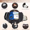 71JS9tMpTUL._AC_SL1500_.jpg Mens Duffle Bag for Travel 3Pcs Set Travel Bags for Men 60L Expandable Canvas Bag (Dark Gray)