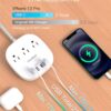71JgCEocdhL._AC_SL1500_.jpg One Beat Flat Plug Power Strip, 5ft Flat Extension Cord, 3 Outlets 4 USB Ports (2 USB C) 22.5W/4.5A Desktop Charging Station Cruise Ship Power Strip No Surge Protection, Dorm Room Travel Essentials