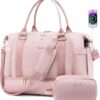 Gym Bag LOVEVOOK Travel Duffel Bag with USB Charging Port,Weekender Bags for Women with Shoe Compartment,Carry on Overnight Bag with Toiletry Bag,Hospital Bags for Labor and Deliver